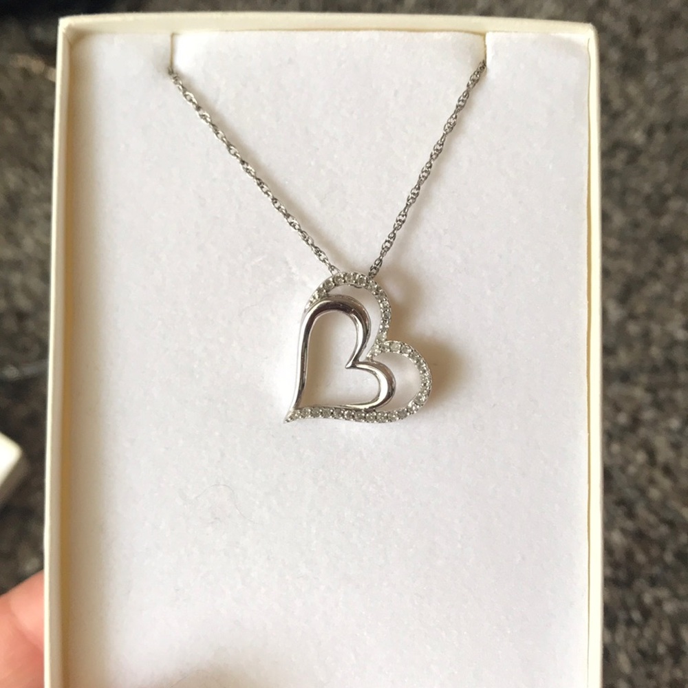 Double heart necklace